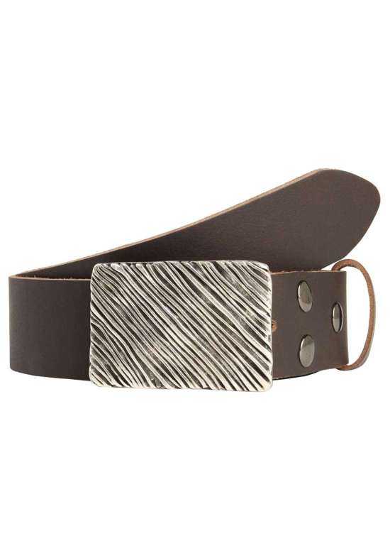 Кожаный ремень со сменной застежкой. Seegras Rechteck