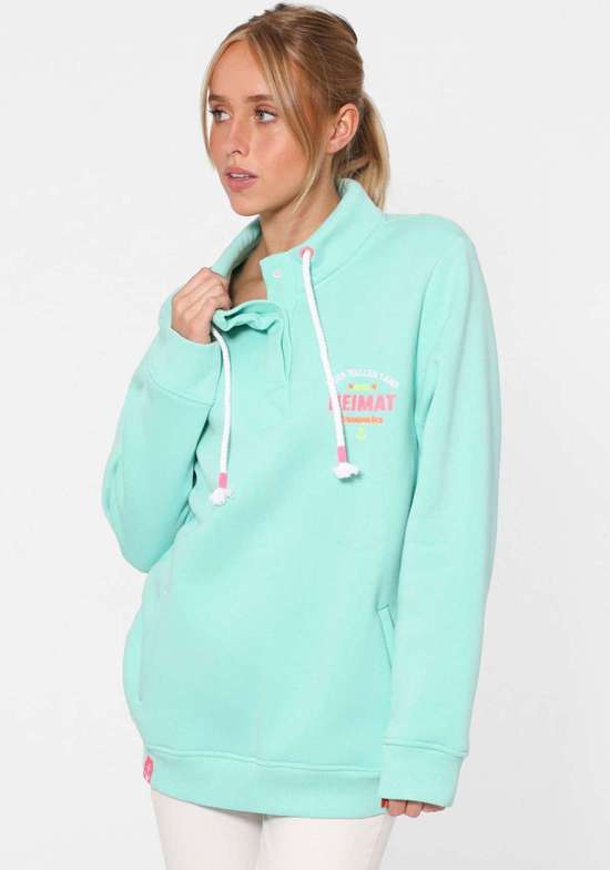 Тройер с планкой на пуговицах "Heimat & Strandglück"