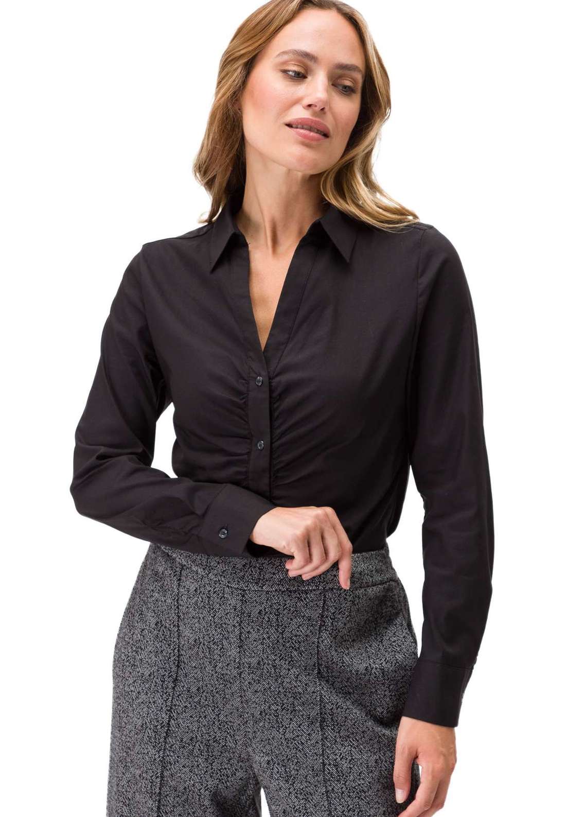 Рубашка-блузка zero Hemdbluse mit Raffungen