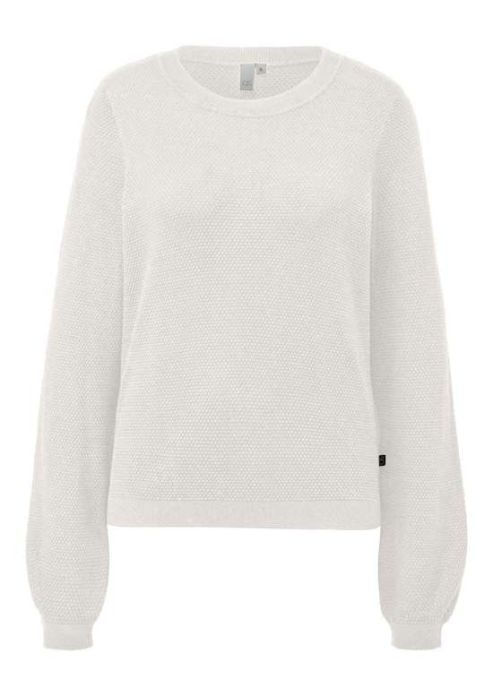 Свитер с круглым вырезом в вязаном виде