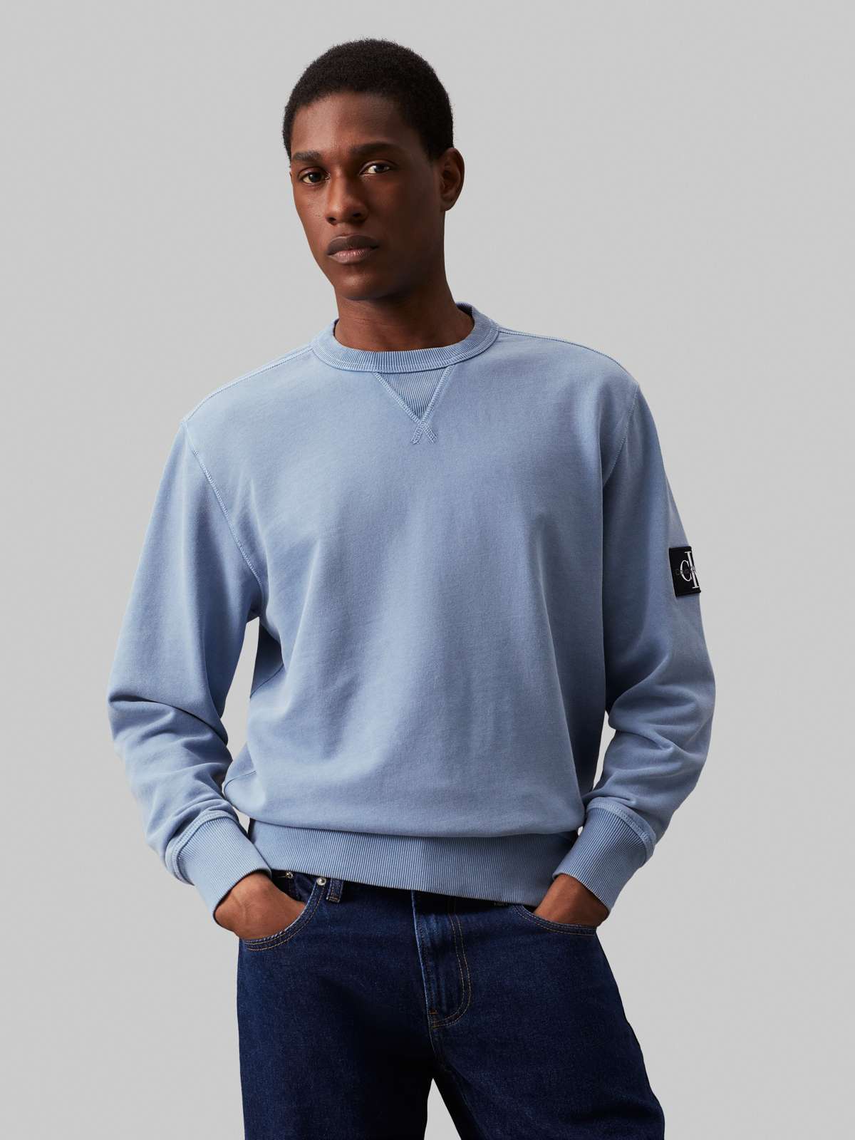 Толстовка с нашивкой-логотипом WASHED BADGE CREW NECK