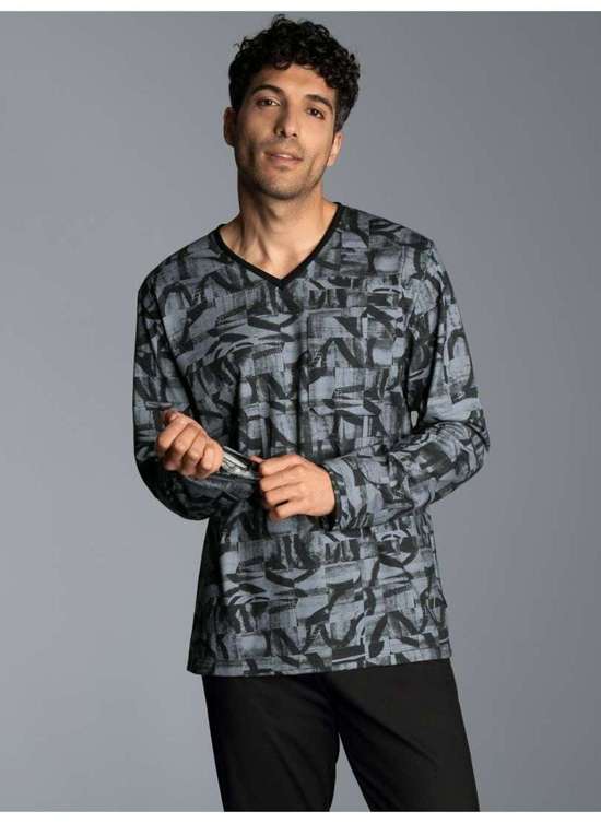 Пижамы TRIGEMA Pyjama-Oberteil mit kunstvollem Allover-Print