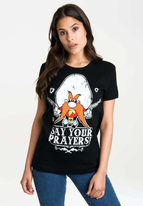 Футболка с лицензионным оригинальным дизайном Looney Tunes – Say Your Prayers