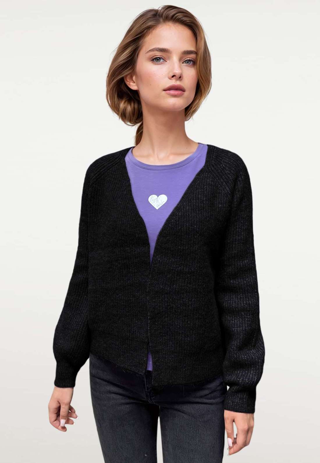 Вязаная флисовая куртка Cardigan