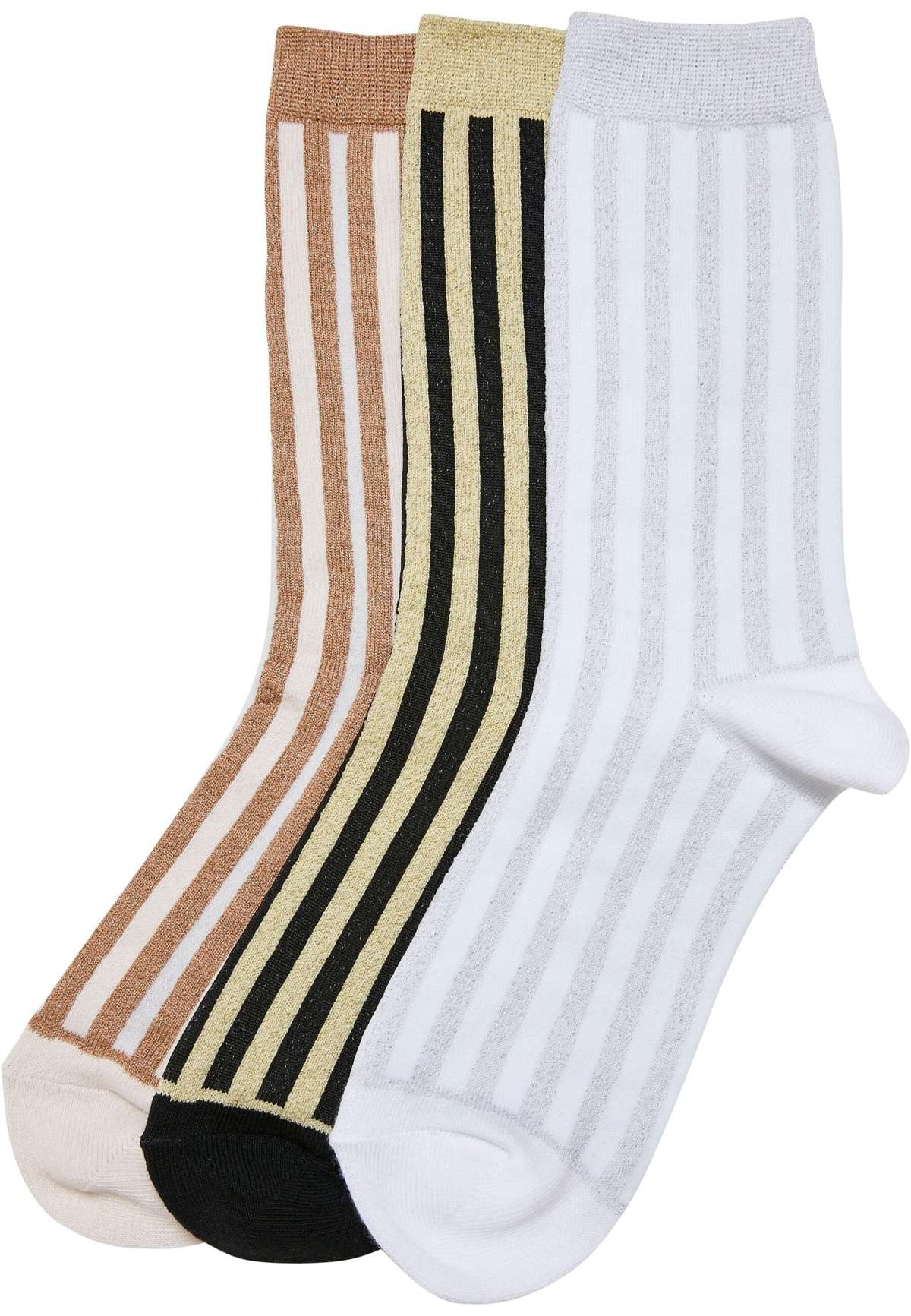 Базовые носки Urban Classics Unisex Metallic Effect Stripe Socks 3-Pack