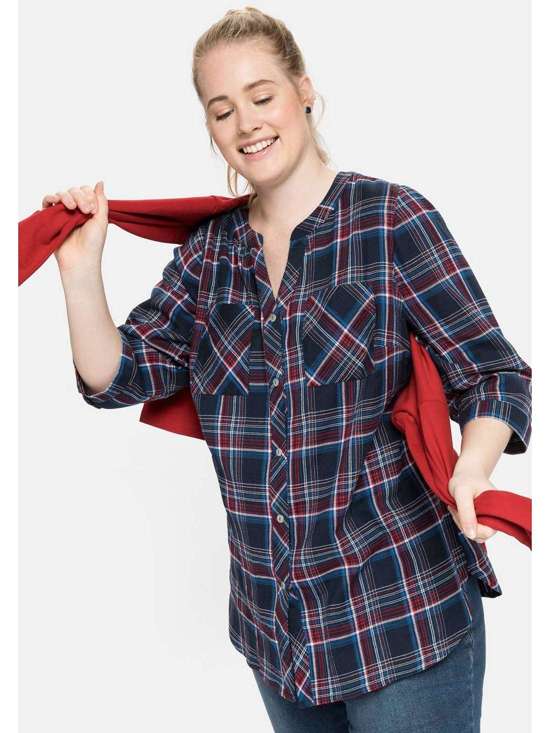 Клетчатая блузка Große Größen