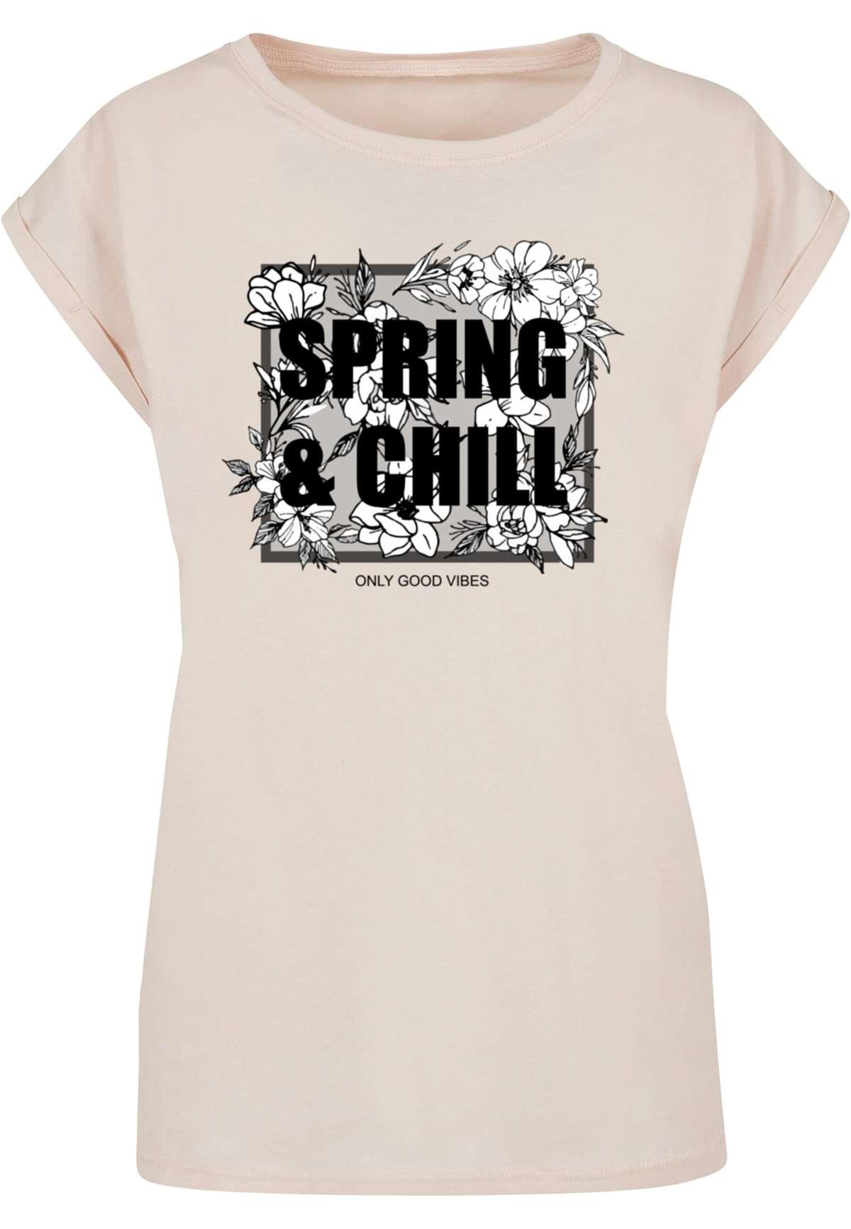 футболка Damen Ladies Spring And Chill Extended Shoulder Tee