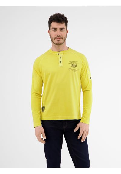 Рубашка с длинным рукавом LERROS Longsleeve mit Serafinokragen