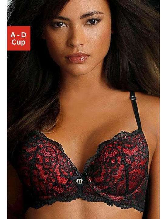 Бюстгальтер пуш-ап с изысканными бретелями в виде ленты.