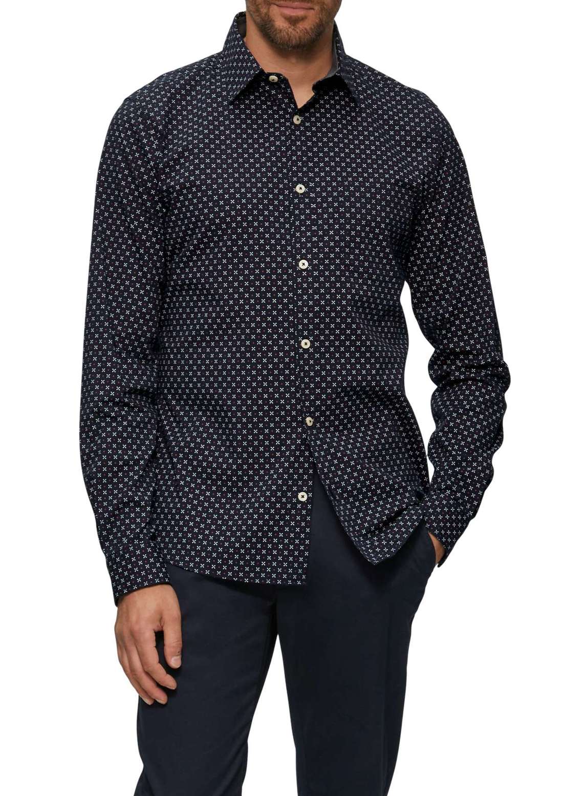 Рубашка с длинным рукавом с рисунком