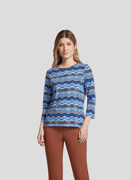 Рубашка с принтом Gemustertes Shirt mit Zickzack-Design