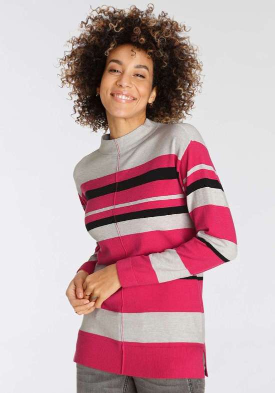 Свитер с воротником стойкой в модном цветовом градиенте - НОВАЯ КОЛЛЕКЦИЯ