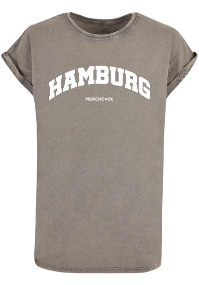 футболка Damen Ladies Hamburg Wording - Acid Washed T-Shirt