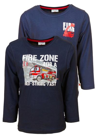 Рубашка с длинными рукавами (2 шт.) с яркими пожарными мотивами.