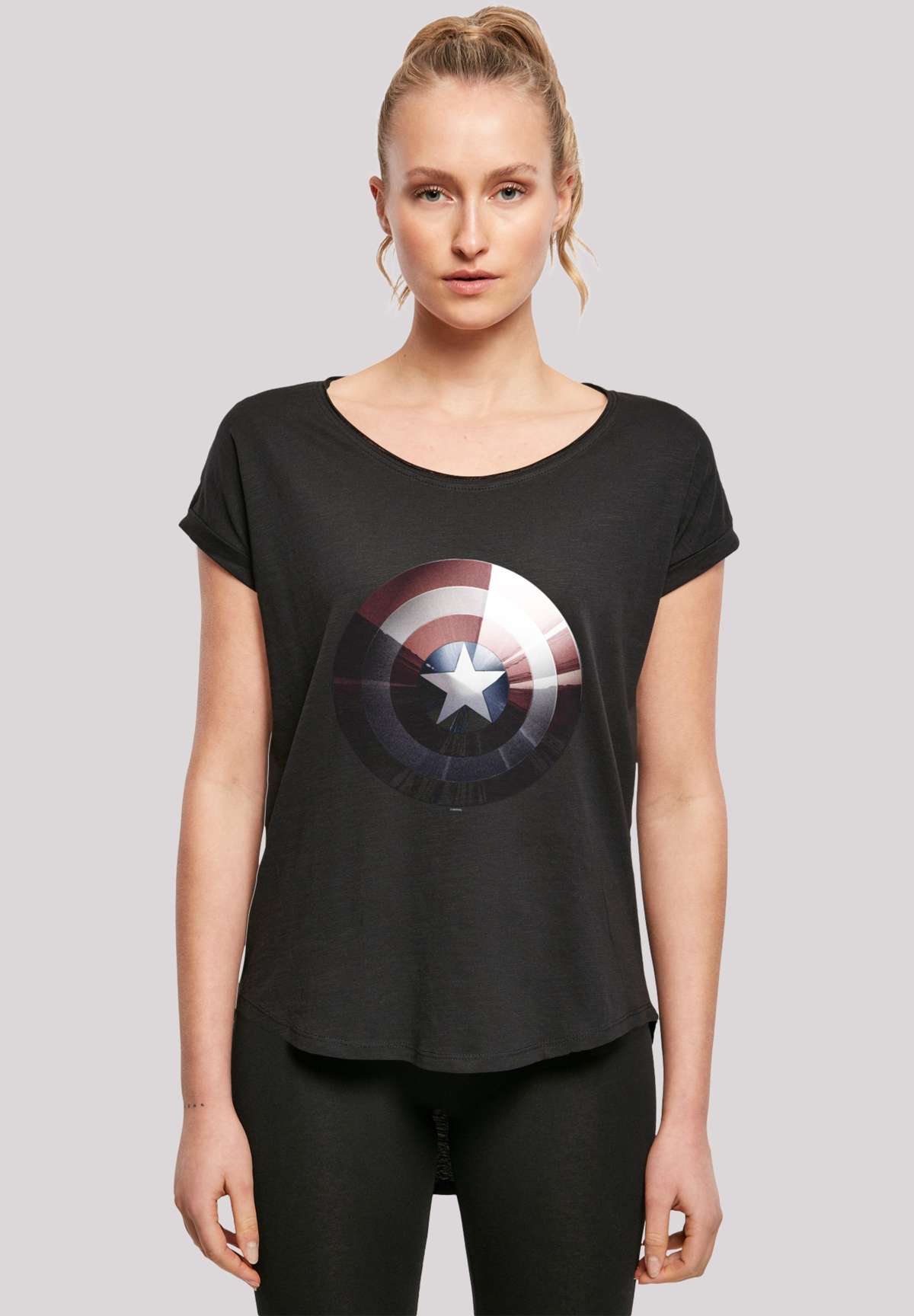 футболка Marvel Superhelden Captain America Shield Shiny`