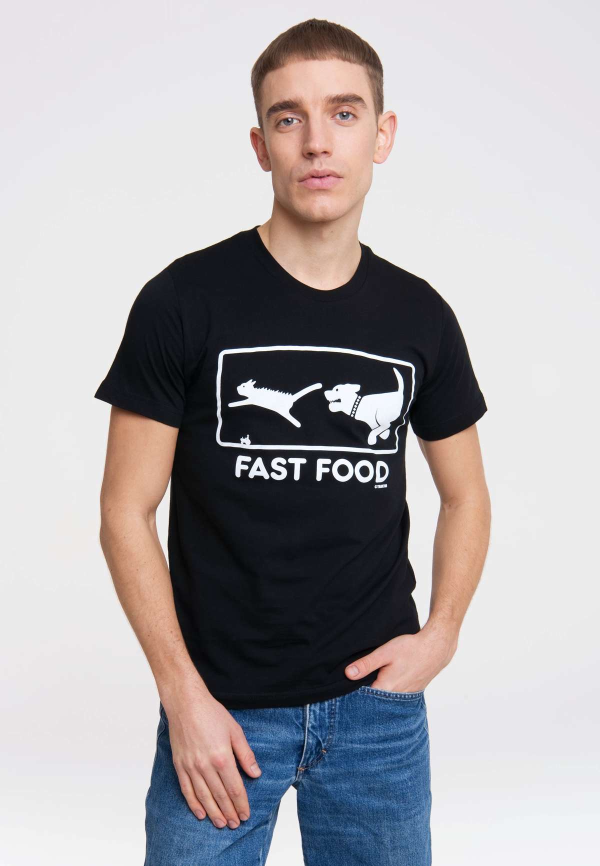 Футболка с забавным принтом FAST FOOD