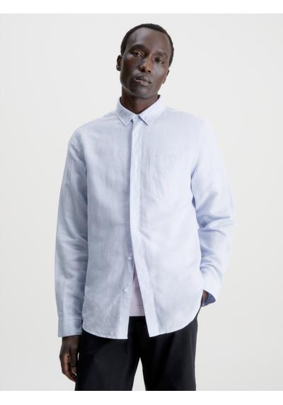 Рубашка с длинным рукавом COTTON LINEN CHEST POCKET