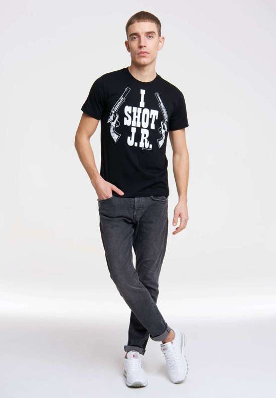 Футболка с принтом JR Ewing спереди Dallas - I Shot J.R.