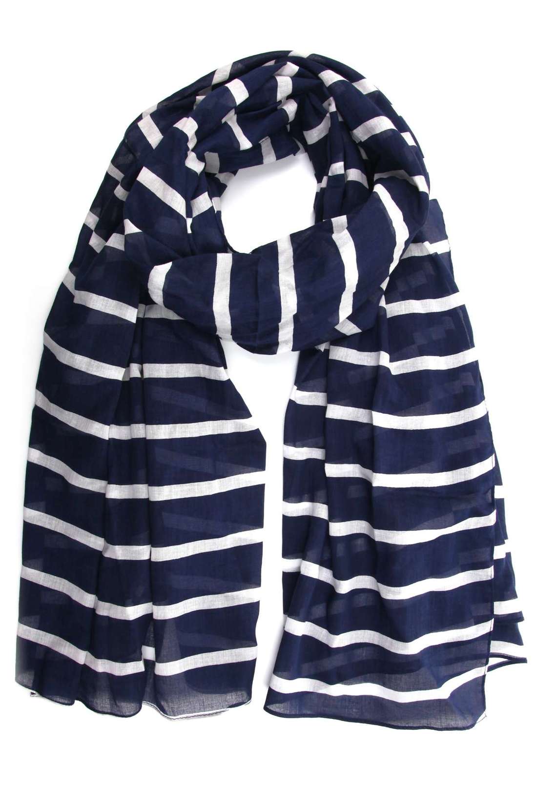 Модный шарф с белыми полосками Valerie