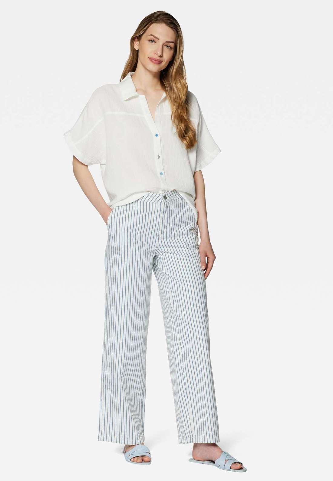 Террейские штаны WHITE STRIPED WOVEN PANTS