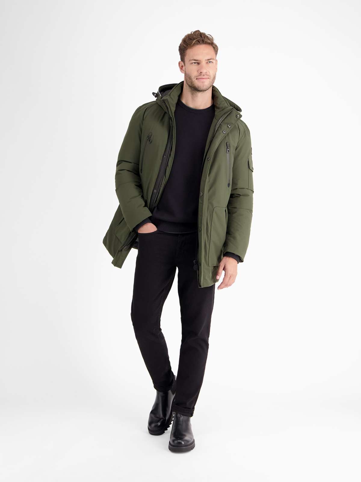 Уличная куртка с капюшоном LERROS Wasserdichter Winter-Parka mit Kapuze
