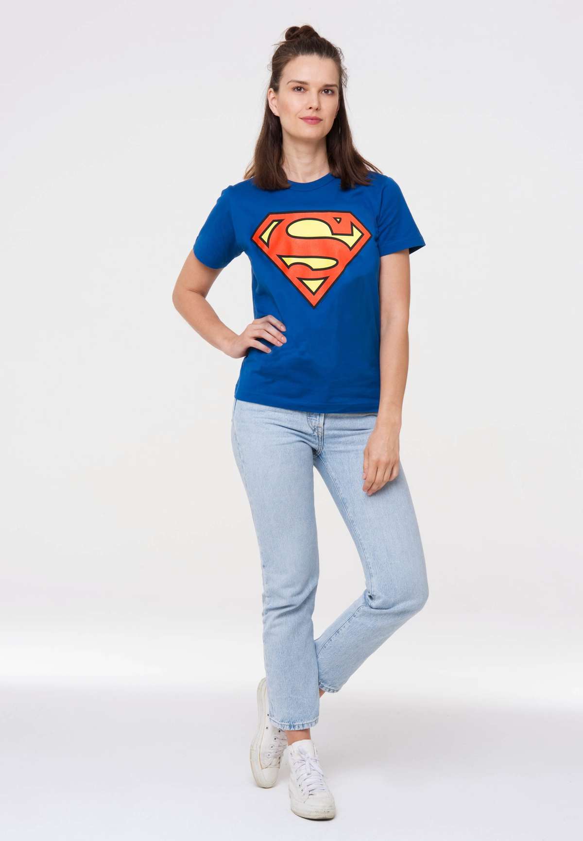 Футболка с модным принтом супергероя Superman Logo
