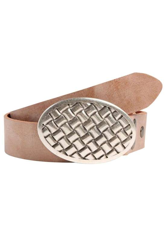 Кожаный ремень со сменной застежкой. Oval Geflochten