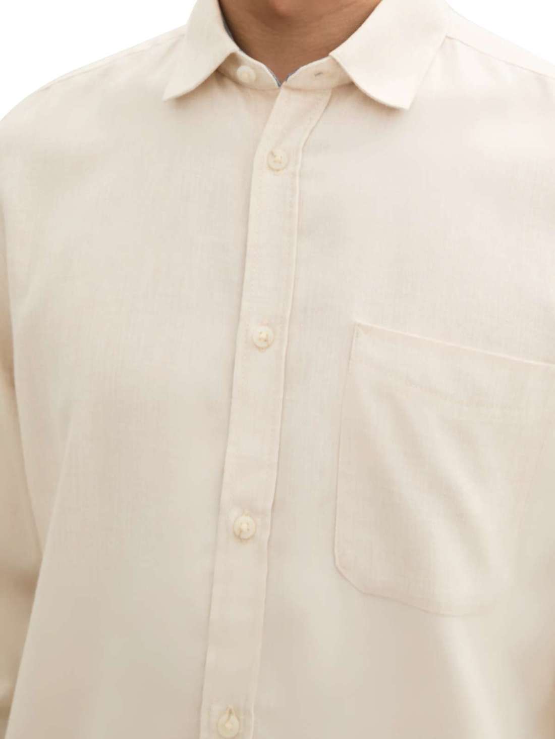 Меланжевая рубашка с длинными рукавами