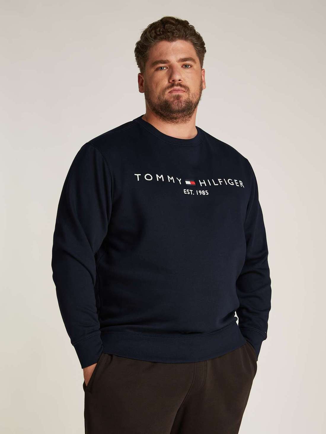 Толстовка больших размеров с логотипом BT-TOMMY LOGO SWEATSHIRT-B