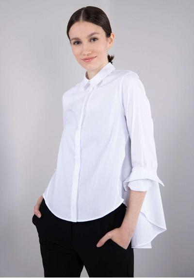 Классическая блузка колоколообразной формы с фестончатым краем.