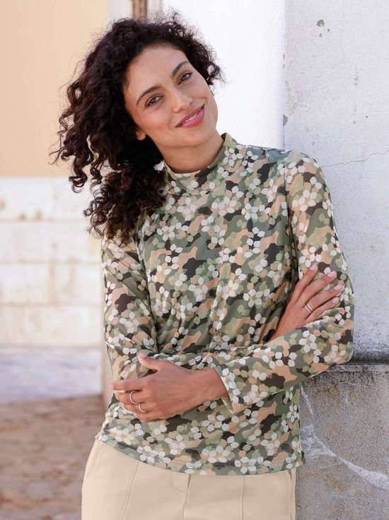 Рубашка с длинным рукавом Stehkragen-Shirt