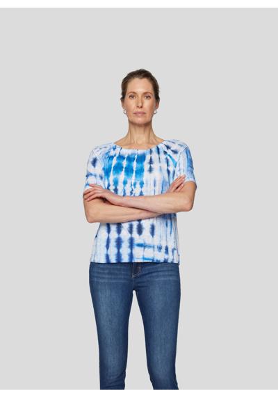Рубашка с принтом T-Shirt mit Raffung