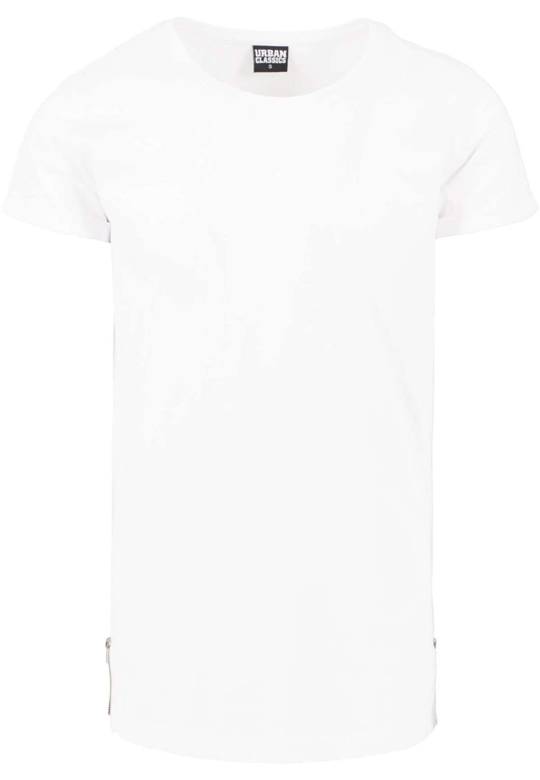 футболка Urban Classics Herren Long Shaped Side Zip Tee