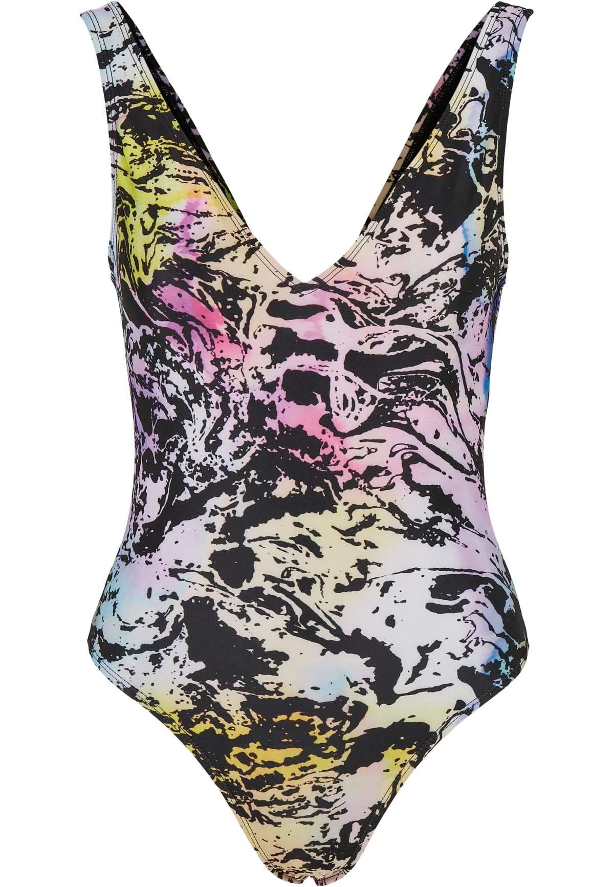 Монокини Urban Classics Damen Ladies Recycled Pattern High Leg Swimsuit