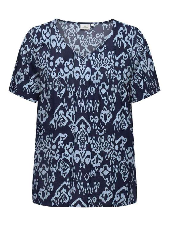 V-образная рубашка CARMARRAKESH LIFE SS TOP V-NECK AOP