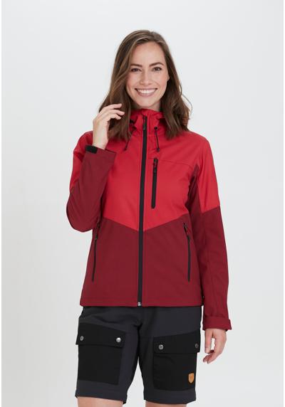 Куртка Softshell из ветро- и водонепроницаемого функционального материала.