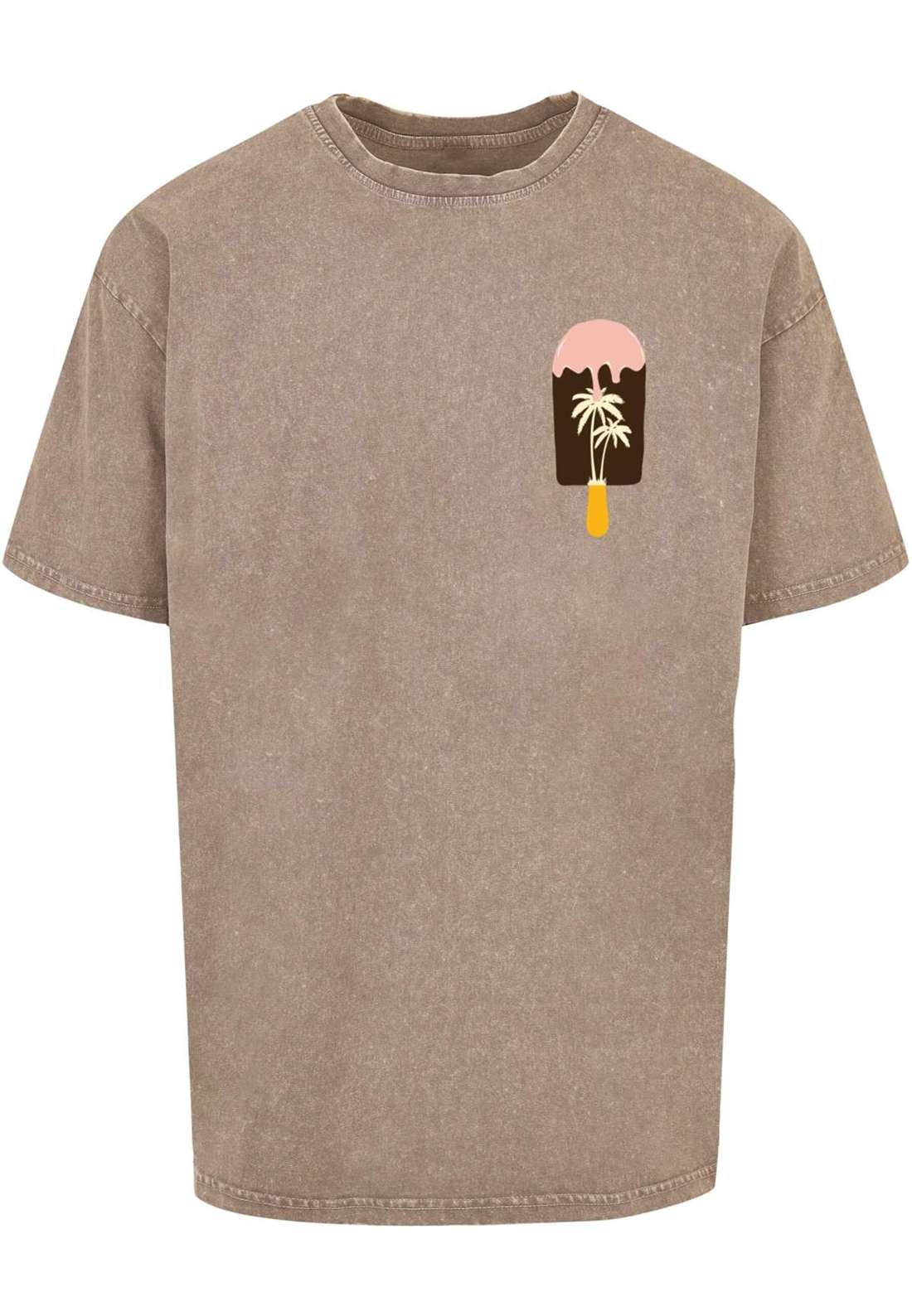 футболка Herren Summer - Icecream Acid Washed Oversize Tee