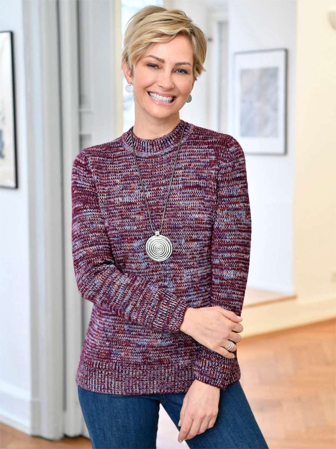 Свитер с воротником-стойкой Pullover