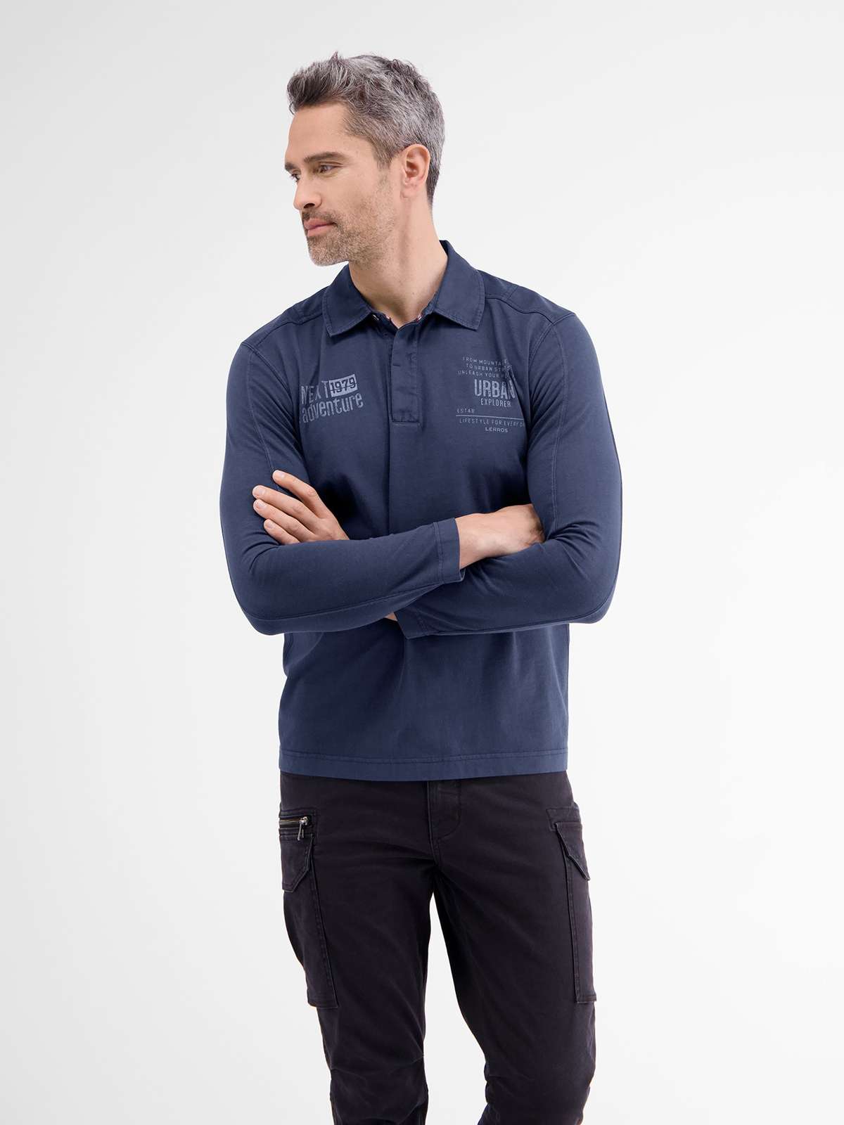 Рубашка поло с длинными рукавами LERROS Langarm Rugbyshirt