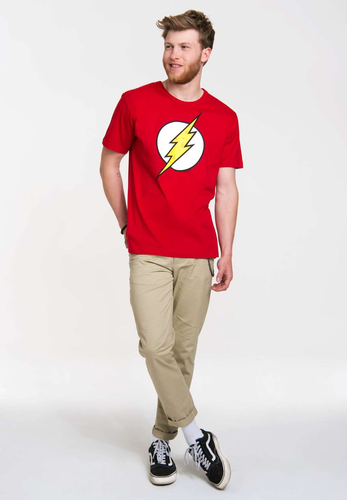 Футболка с классным принтом спереди Der Rote Blitz Logo - DC - Flash