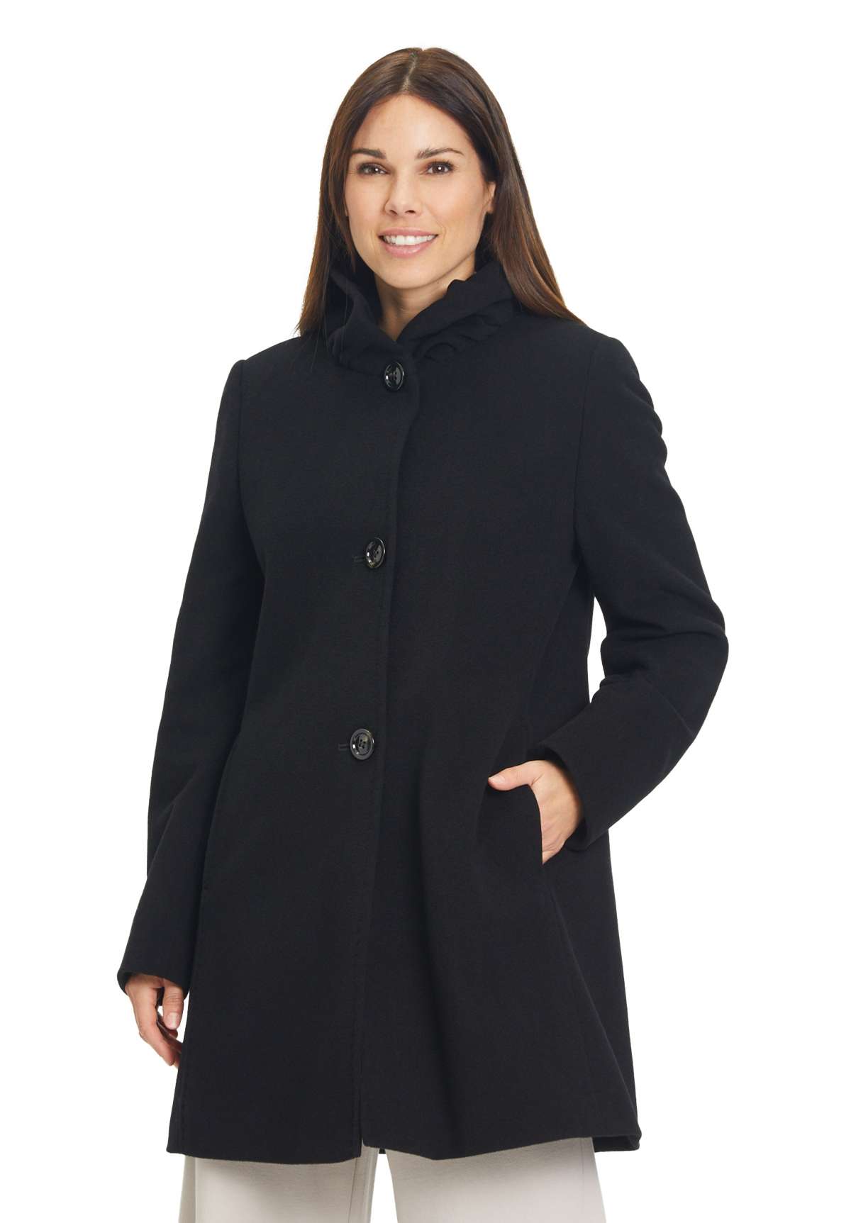 Шерстяная куртка Wolljacke mit Stehkragen