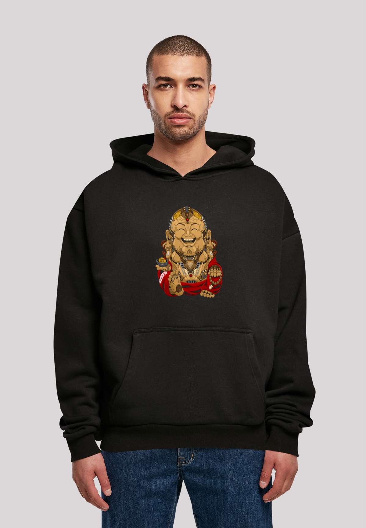 Толстовка с капюшоном Happy Cyber Buddha CYBERPUNK STYLES