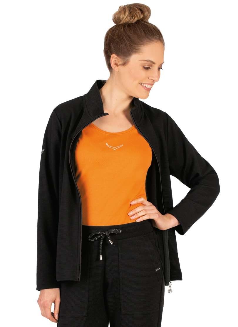 Толстовка TRIGEMA Jacke mit funkelnden Strass-Steinen