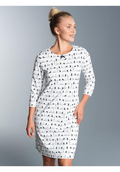 Ночная рубашка TRIGEMA 3/4 Arm Nachthemd mit Katzenmotiv