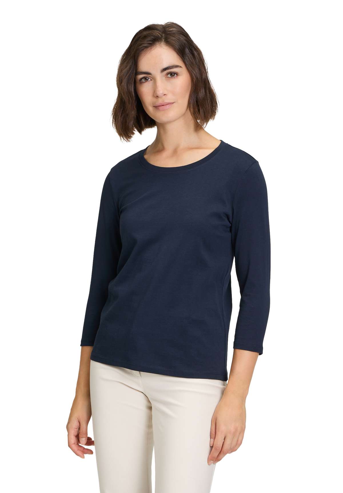 рубашка с рукавом 3/4 Basic Shirt mit Rundhalsausschnitt