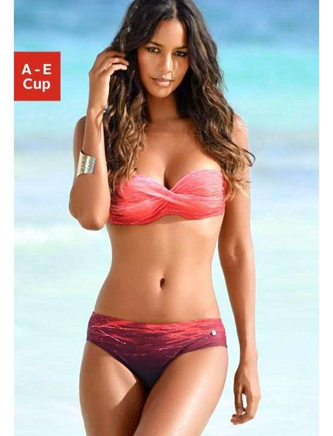 Бикини-бандо с градиентом тай-дай на косточках