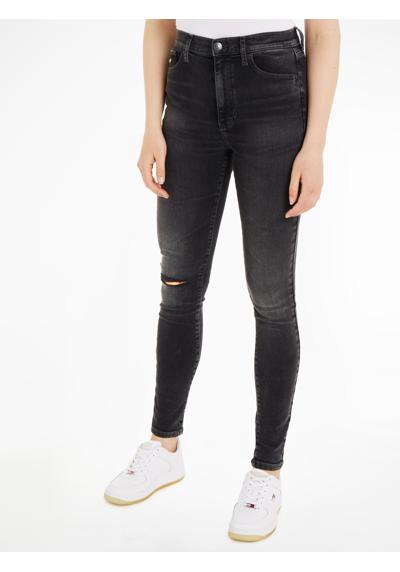 Джинсы скинни с фирменным лейблом и значком Tommy Jeans Sylvia