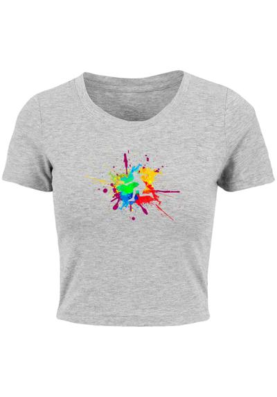 футболка Damen Ladies Color Splash Player Cropped Tee