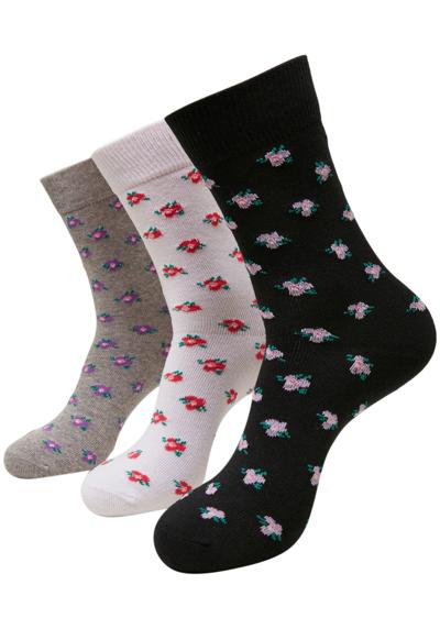 Базовые носки Urban Classics Unisex Recycled Yarn Flower Socks 3-Pack