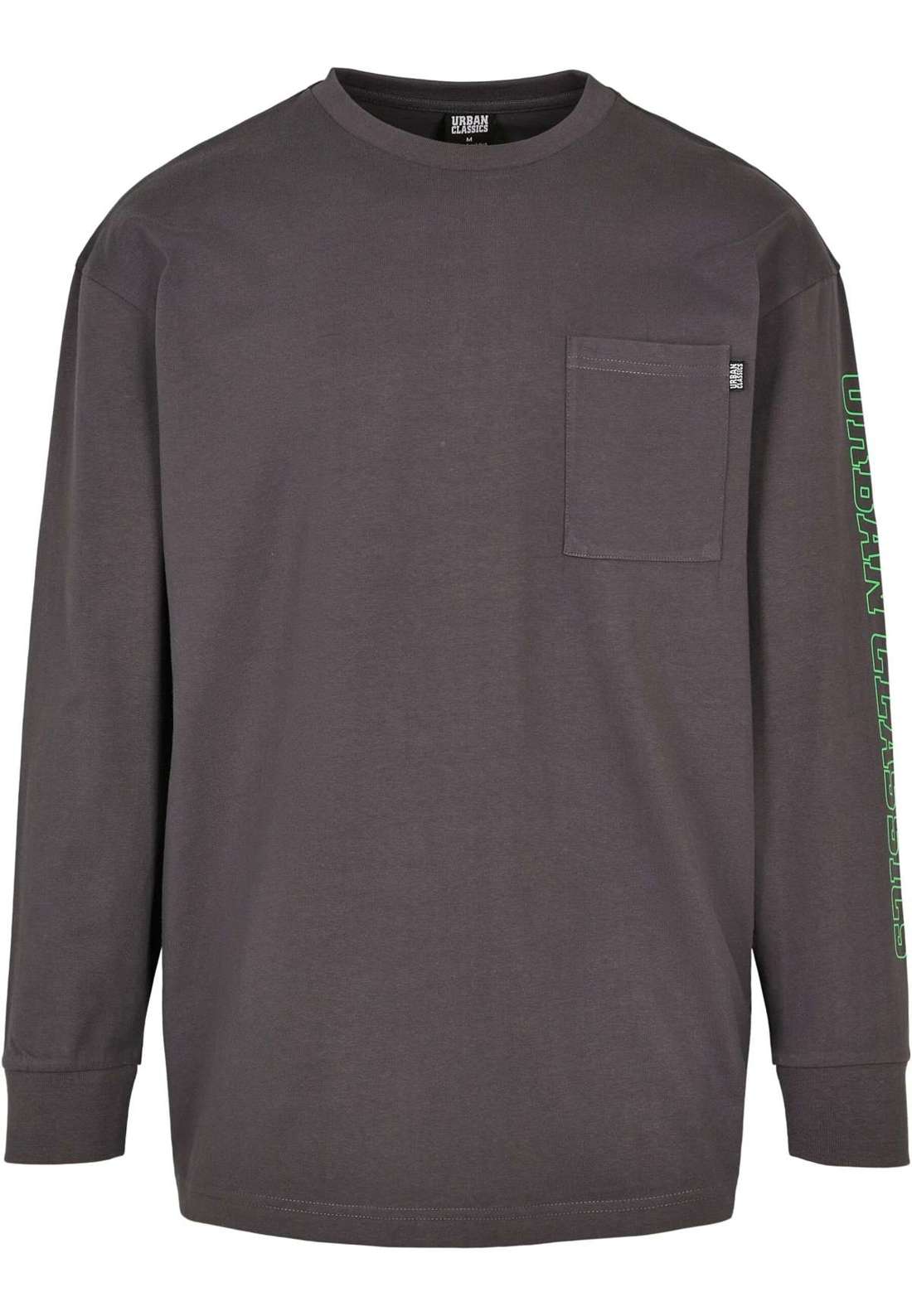 Длинный свитер Urban Classics Herren Neon Logo Boxy Pocket LS